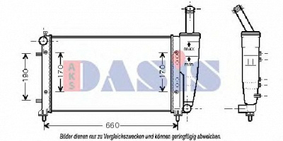 AKS DASIS 080071n -  Радиатор, охлаждение двигателя